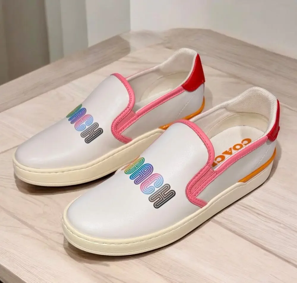 NWT Coach CA452 Wells Leather Slip-On Sneaker Size 7.5B